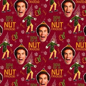 ELF THE MOVIE Christmas Gift Wrap 20 sq ft Wrapping Paper Roll NWT